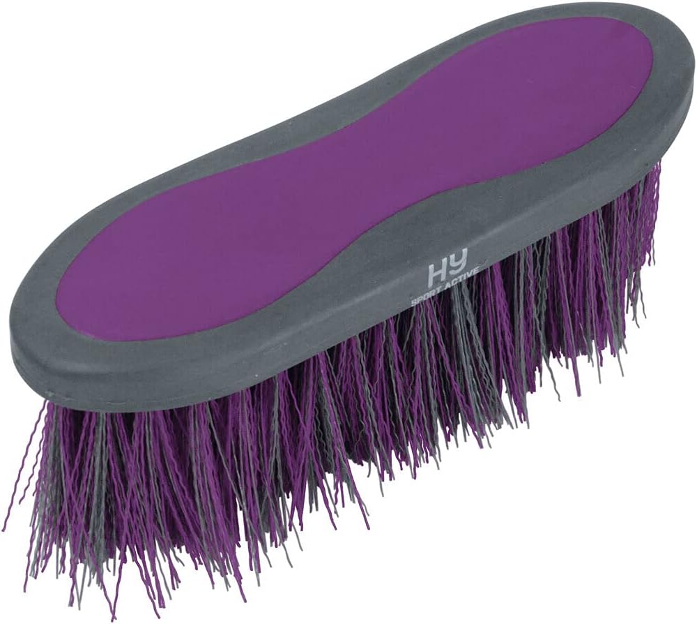 Hy Equestrian HySHINE Active Groom Dandy Brush side profile