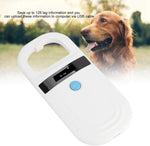 Sonew pet tracking scanner showing tag code on screen
