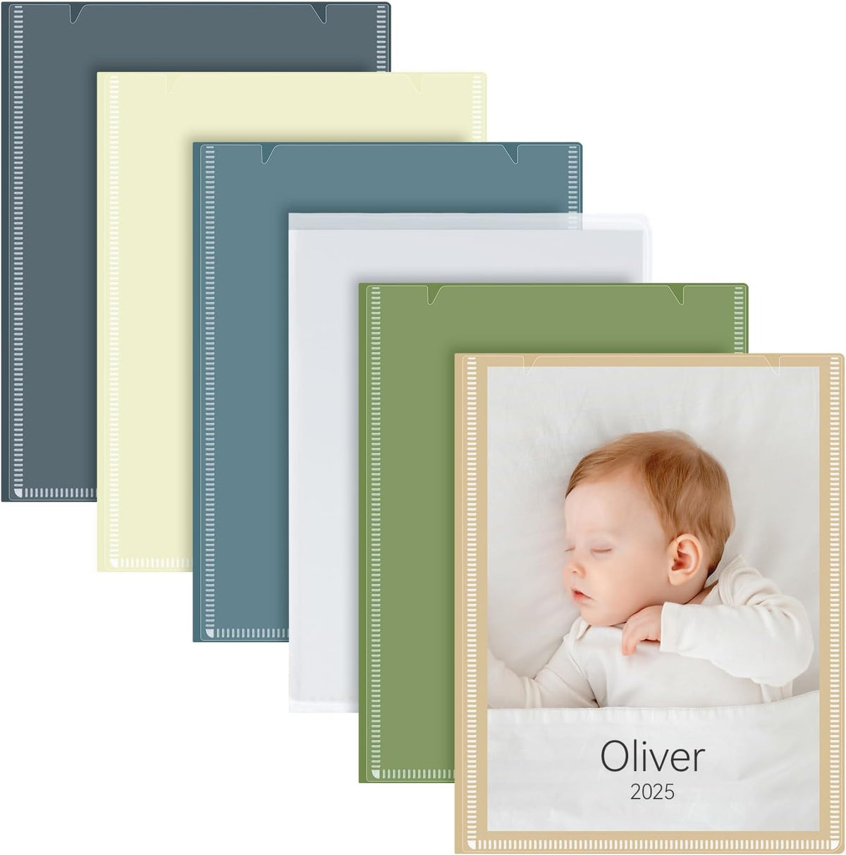 Vienrose Small Photo Album Bulk Set front view showing six Morandi color covers.