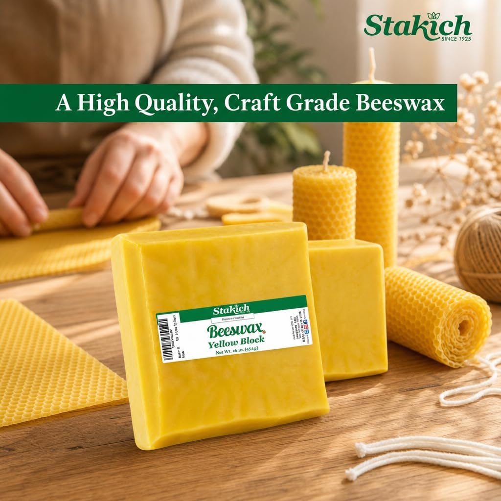 Stakich triple filtered beeswax texture detail