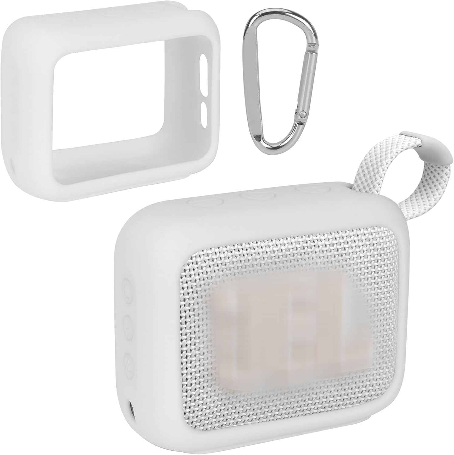 Lebakort silicone cover for JBL GO 4 front view showing precise button placements.