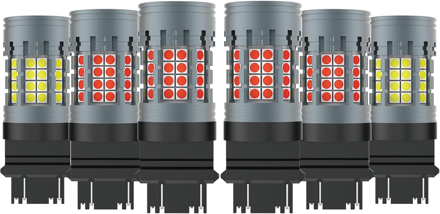 RUNEWAX LED rear lamp replacement kit showing all six bulbs laid out clearly for truck tail light modification.