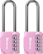 2 Pack disecu 2.6 Inch Long Shackle Combination Lock, 4 Digit Outdoor Waterproof Padlock for School Gym Locker, Sports Locker, Storage Unit, Gate, Fence, Toolbox, Cabinet (Black) - Image 12