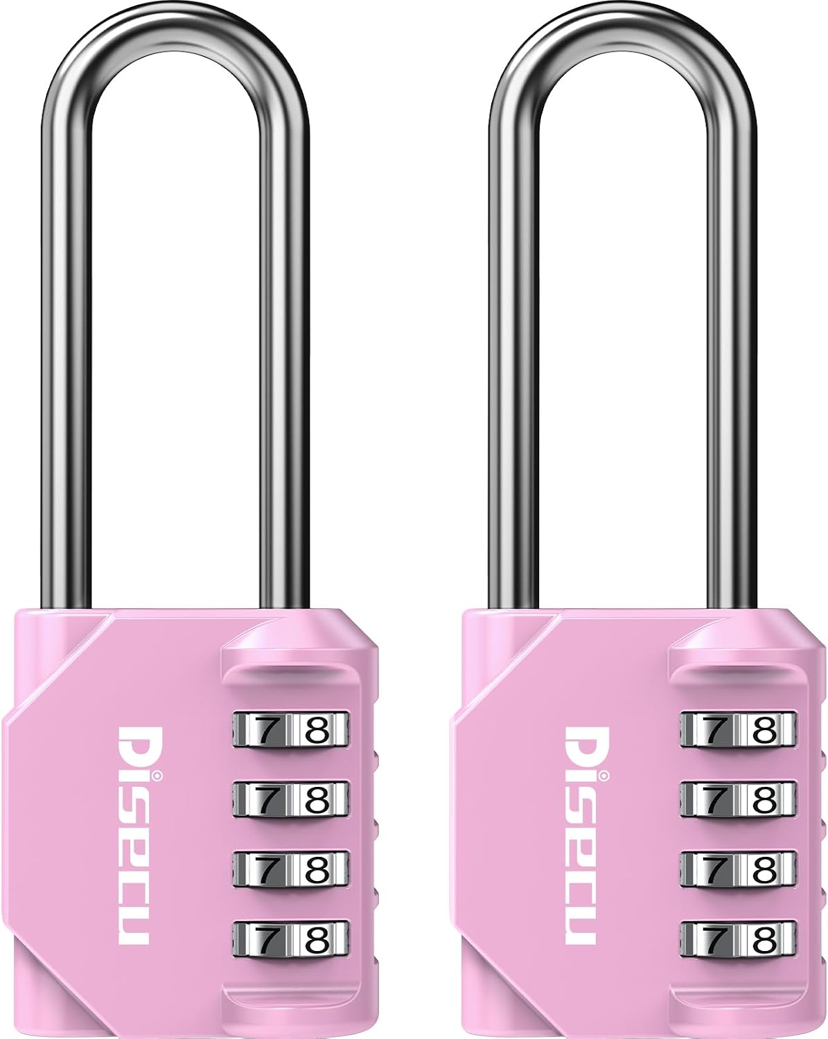 2 Pack disecu 2.6 Inch Long Shackle Combination Lock, 4 Digit Outdoor Waterproof Padlock for School Gym Locker, Sports Locker, Storage Unit, Gate, Fence, Toolbox, Cabinet (Black) - Image 12