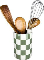 Nakor Home checkered utensil holder front view kitchen organizer