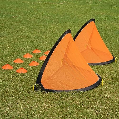 Porayhut kids soccer goal net packed completely flat inside its compact carrying bag