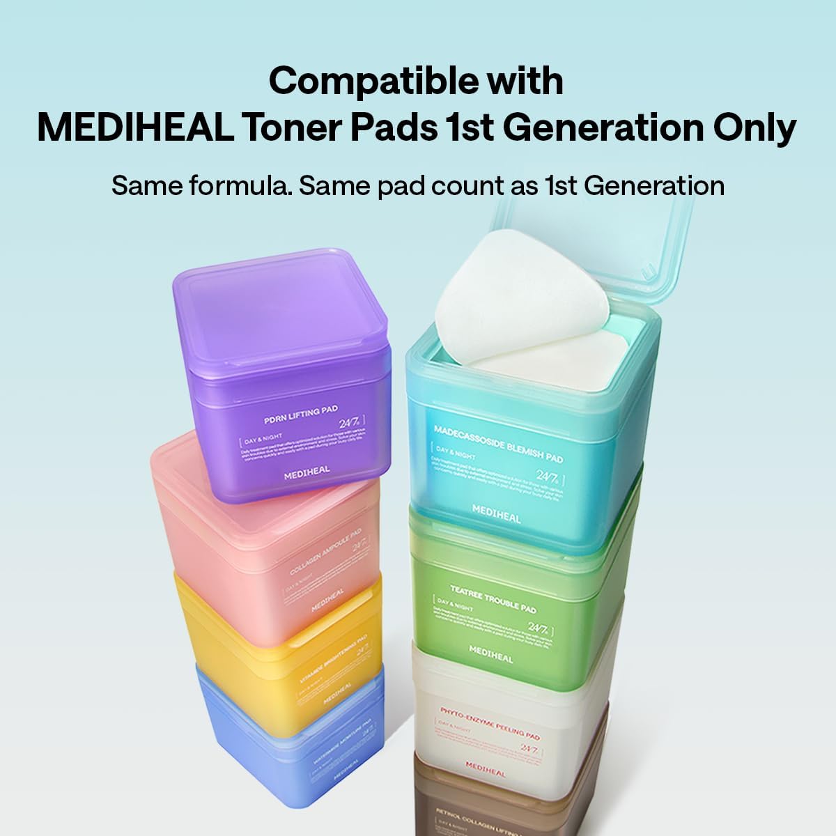 Close up view of the textured pure cotton vegan gauze toner pad for gentle exfoliation