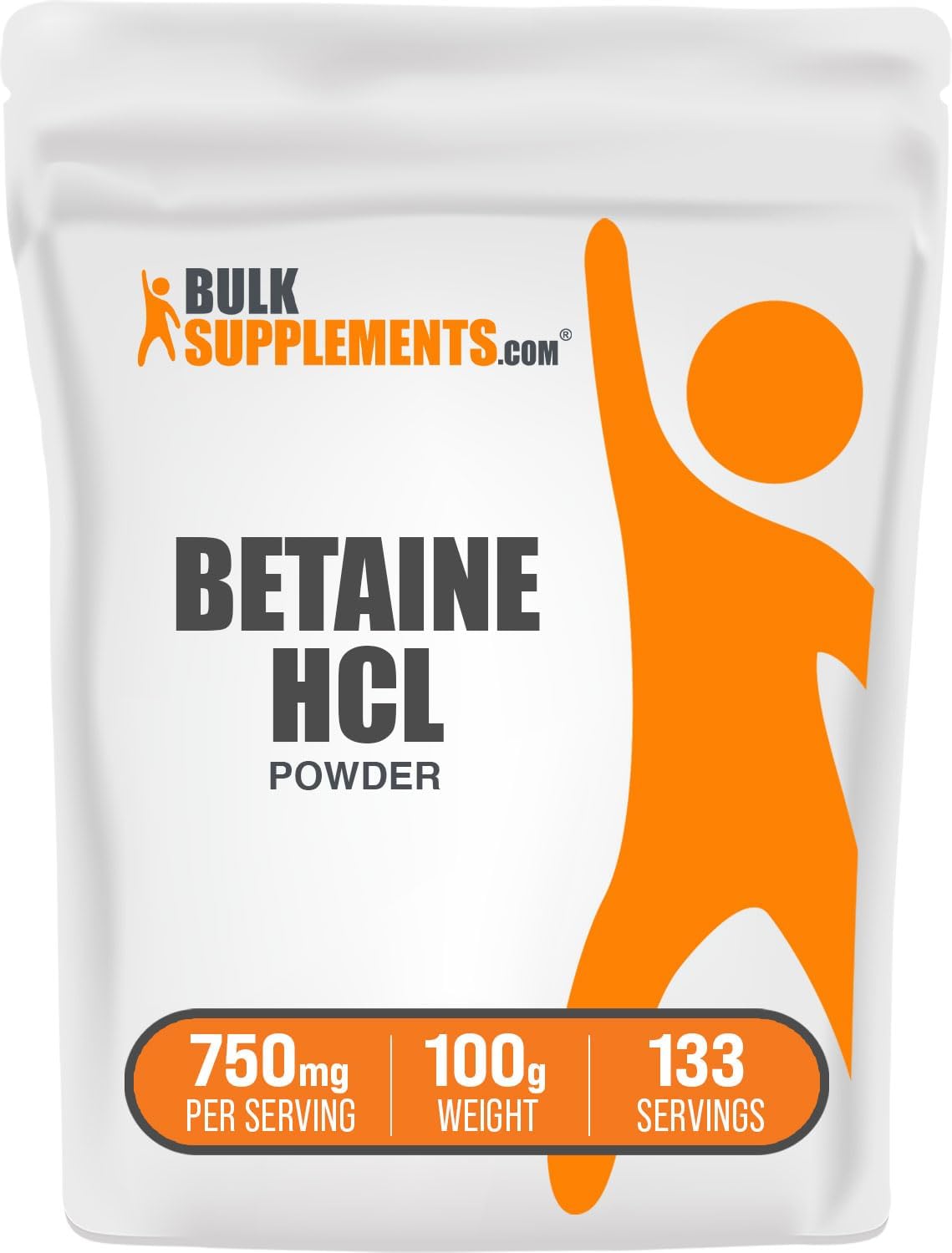 BulkSupplements.com Betaine HCl Powder - Betaine Hydrochloride Supplement, Digestive Support - Gluten Free, 750mg per Serving, 1kg (2.2 lbs) (Pack of 1) - Image 9