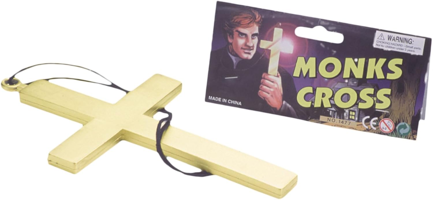 Loftus International Monk Priest Cross Costume Accessory, One Size/8", White - Image 1