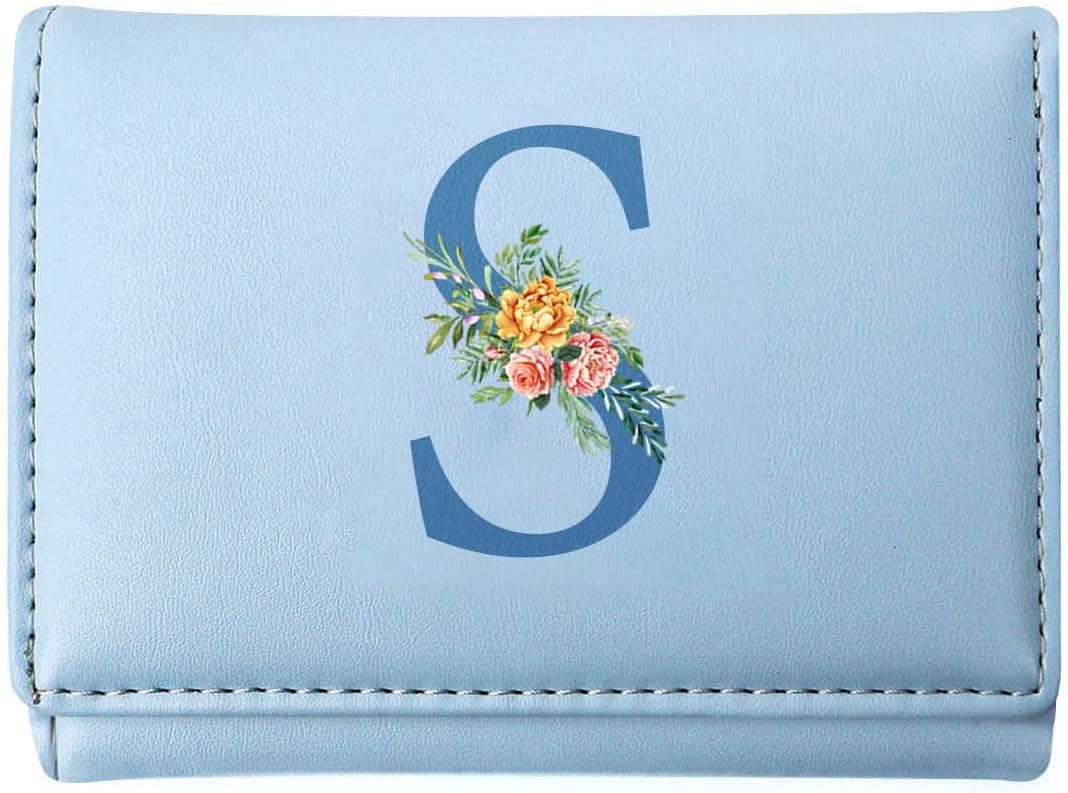 Rvelidode initial S PU leather trifold wallet front view