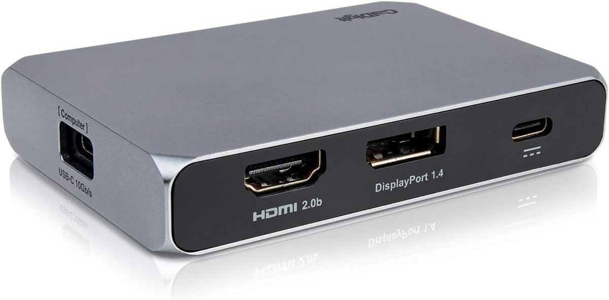 CalDigit USB-C 10Gb/s SOHO Dock - Up to 4K 60Hz, HDMI 2.0b, DisplayPort 1.4, 10Gb/s USB A & USB C, UHS-II microSD and SD Card Readers, Bus Power and Passthrough Charging, Steam Deck Compatible - Image 1