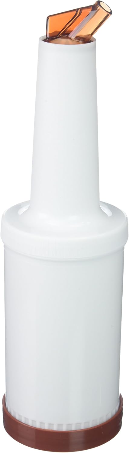 Winco brown pour bottle front view commercial bar dispenser