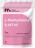 Micro Ingredients L-Methylfolate 1000mcg softgels pouch front view