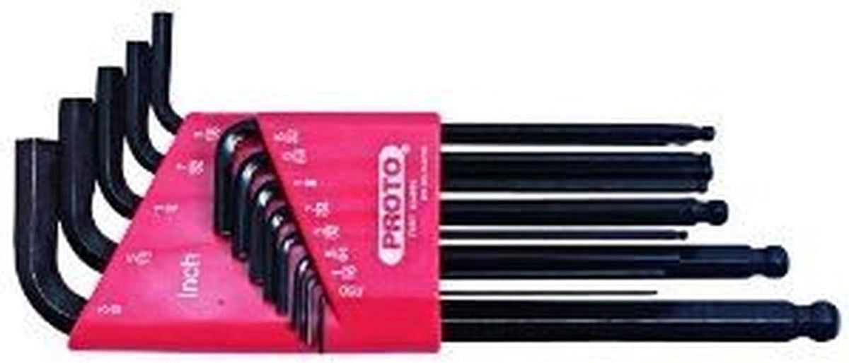 Proto 13-piece round head hex key set front view industrial hand tools