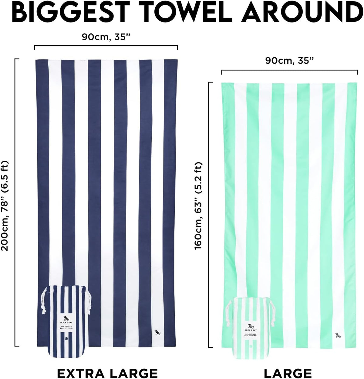 Dock And Bay large beach towel hanging
