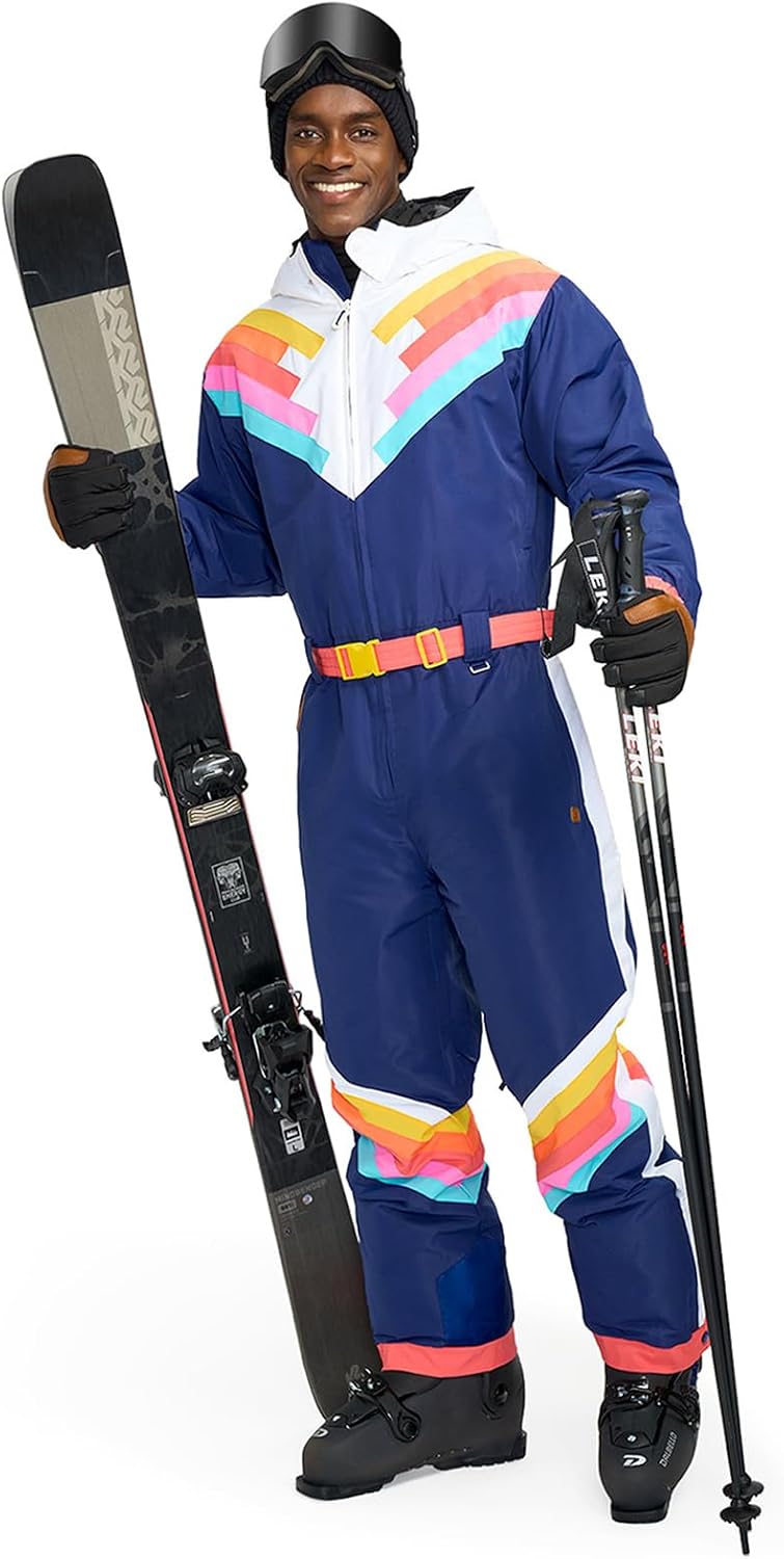 Tipsy Elves Retro Snow Suits for Men - Loud Men's Ski Suits - Warm One Piece for Winter - Image 9