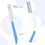 NANAN peach fuzz trimmer angled for facial hair removal