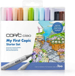Copic Ciao First Starter Set front view packaging and markers