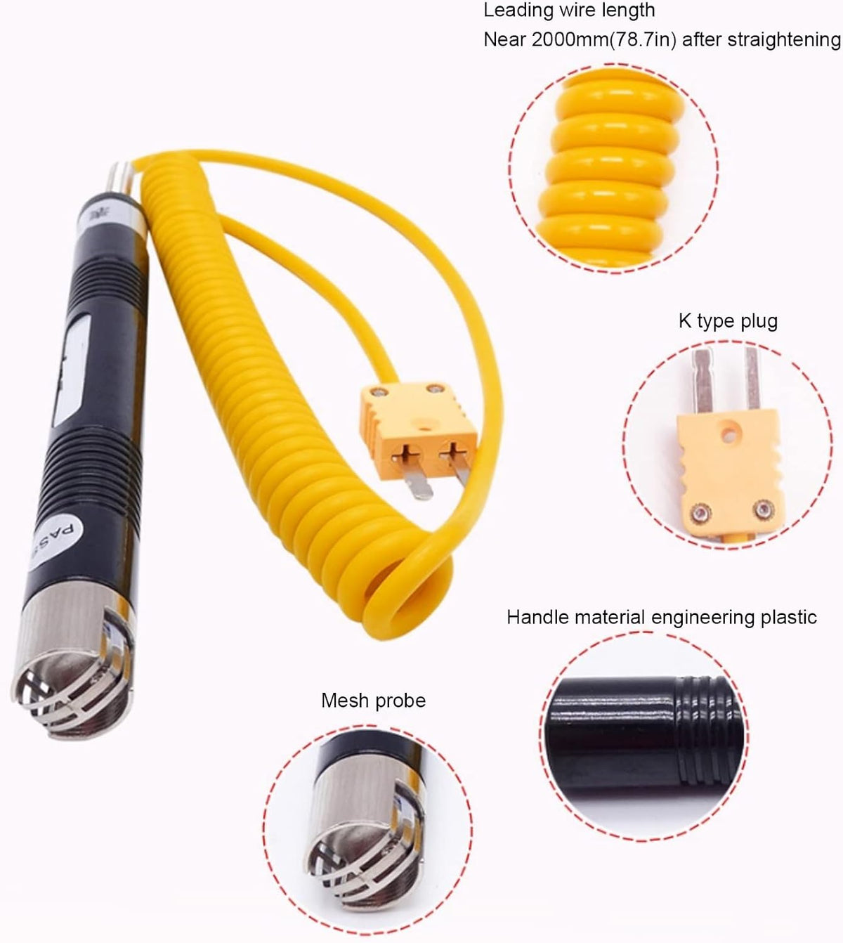 Walfront surface temperature measuring probe full kit
