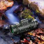 Side view of Pankoo high power monocular with lens caps