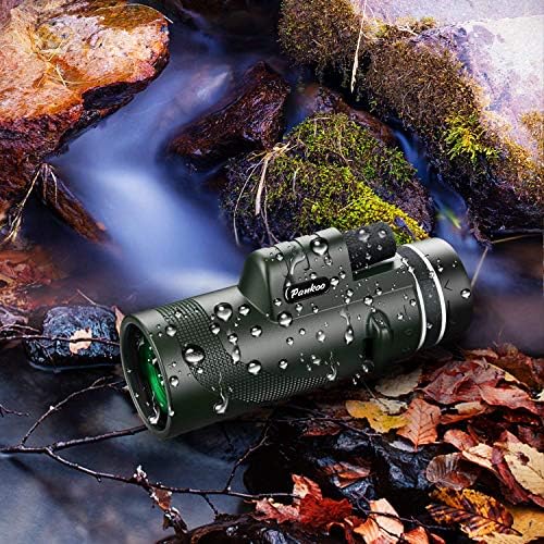 Side view of Pankoo high power monocular with lens caps
