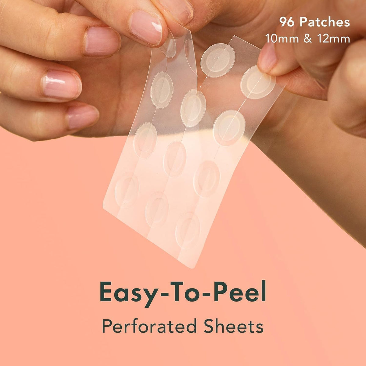 Rael Invisible Spot Cover sheet showing hydrocolloid pimple stickers.