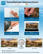 AWERT reusable water resistant river bed aquarium backdrop installation view