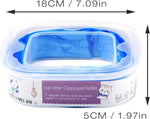 Close up shot of the seven layer odor defense plastic film refill bag for pet waste disposal.