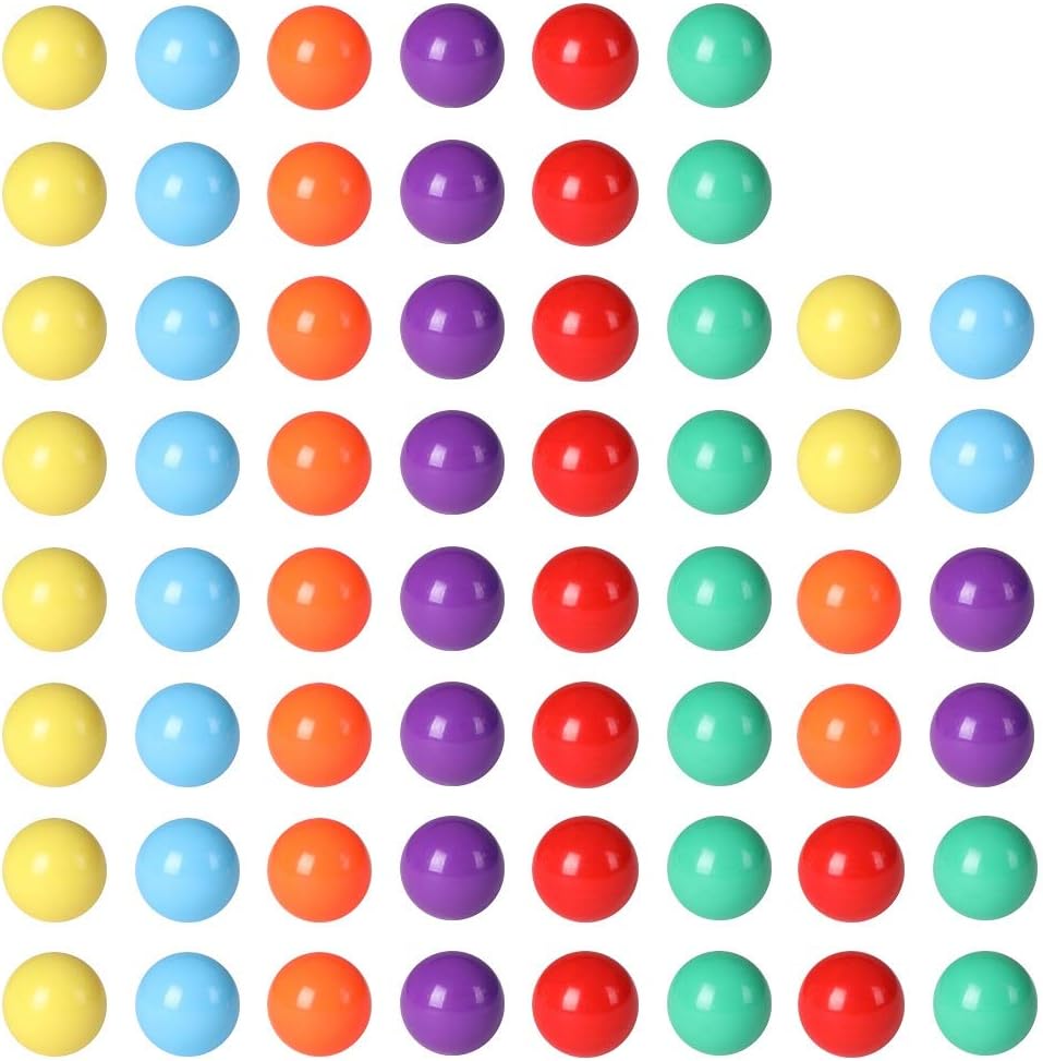Laviesto game replacement balls for Chinese Checker front view showcasing sixty pieces of vibrant acrylic marbles.