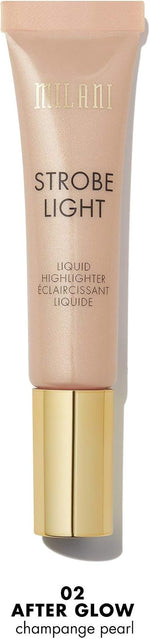 Cruelty free face illuminator liquid shimmer shade texture swatch on hand