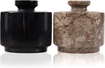 Marble Salt Cellar with Lid 3" White and Black Zebra Spice Jar For kitchen Counter Stone Salt Container and Salt, Pepper Bowls, Sugar Bowl For Table - Image 10