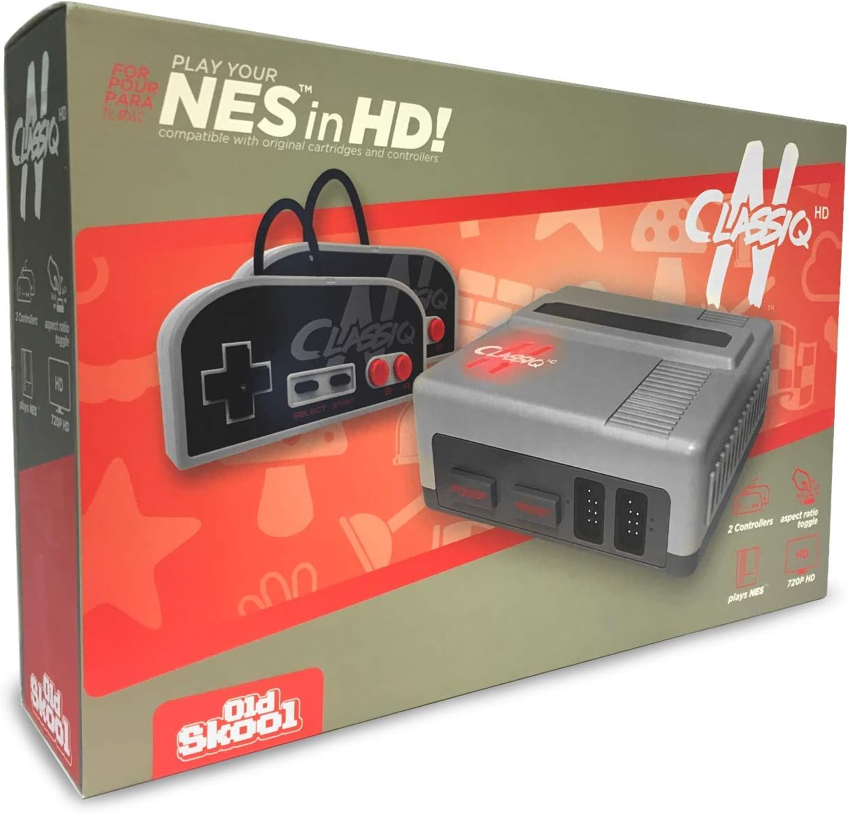 Old Skool Classiq N HD Console front view with controllers