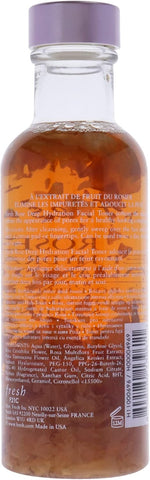 Fresh Rose Deep Hydration Facial Toner bottle showing floating rose petals inside