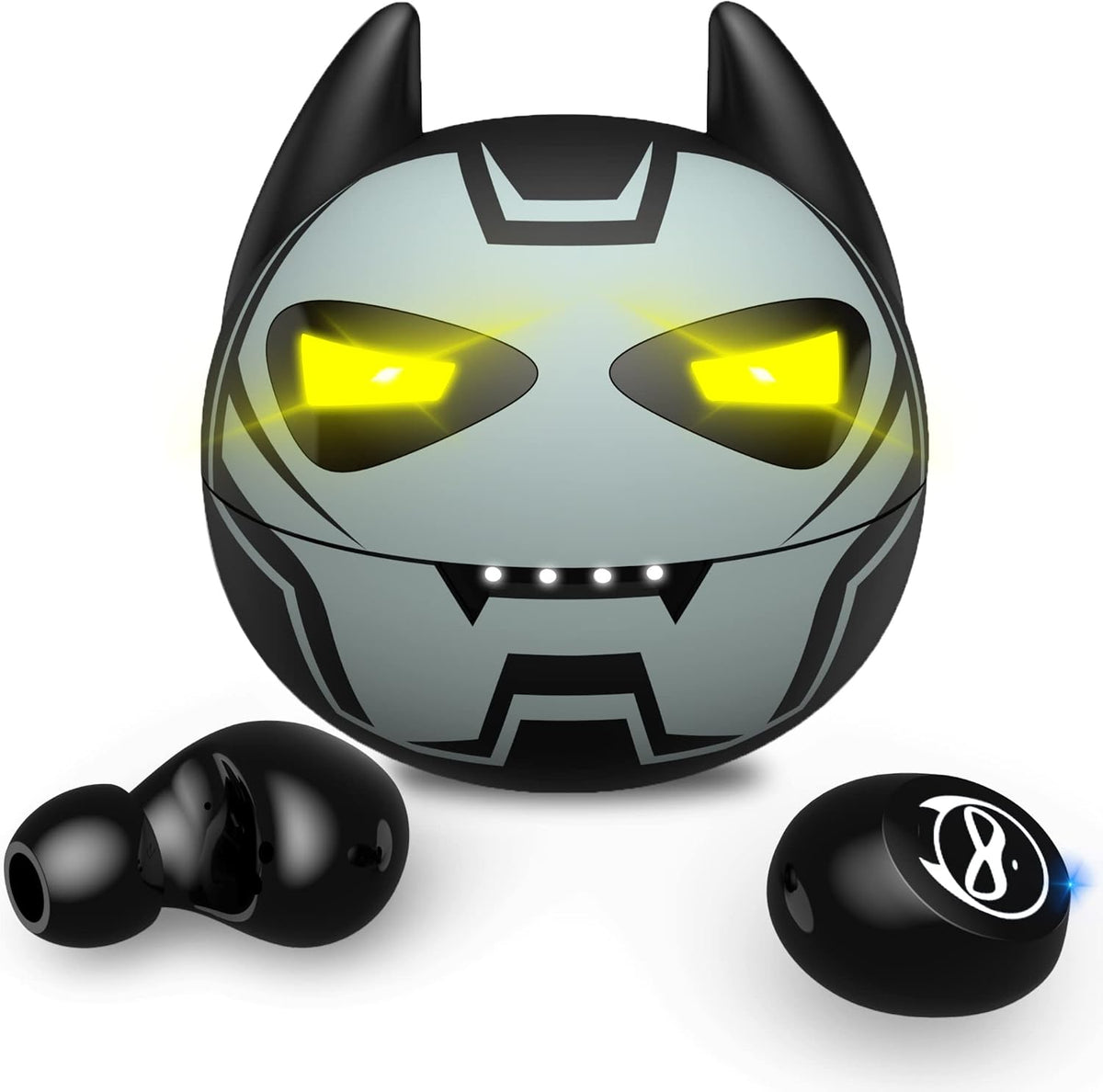 AMAFACE gray wireless bluetooth earbuds front view