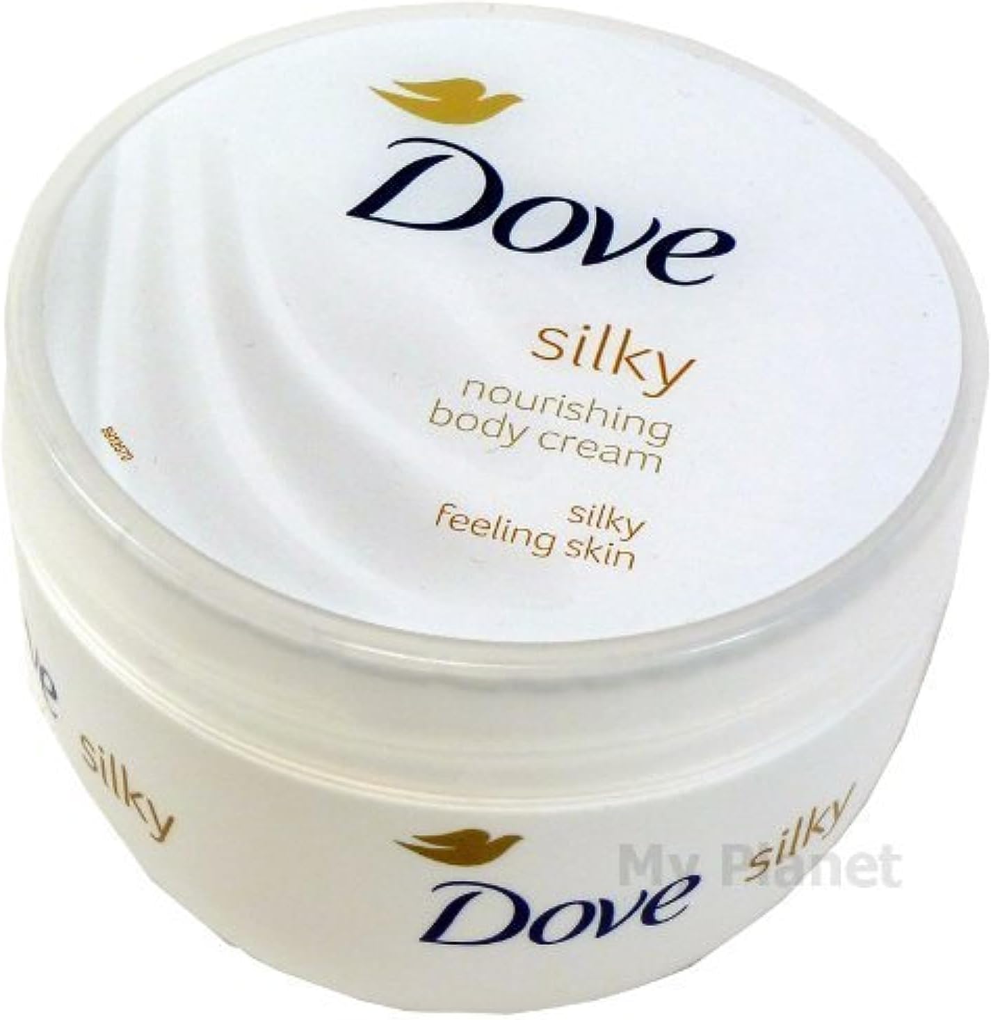 Dove Silky Soft Feeling Skin Nourishing Body Cream Pampering Lotion - 300ml Tub - Image 1