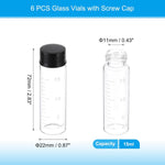 PATIKIL 15ml sample bottles with screw caps