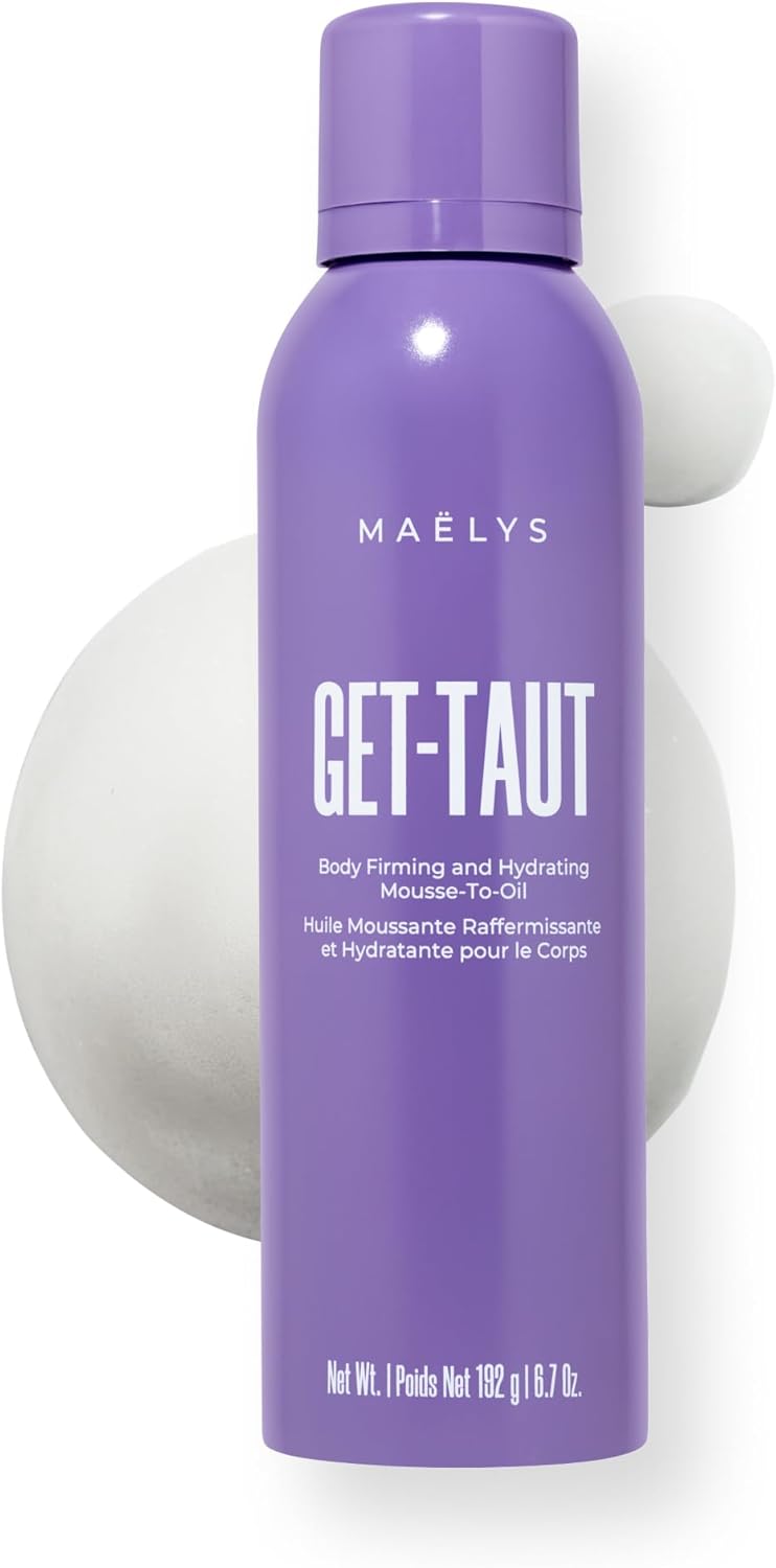 MALYS GET-TAUT Hydrating Mousse-to-Oil Body Oil - Glaucine & Sacha Inchi Nourishing Formula for Dry or Crepey Skin - Silky Body Oil for Women (6.7 oz) - Image 1