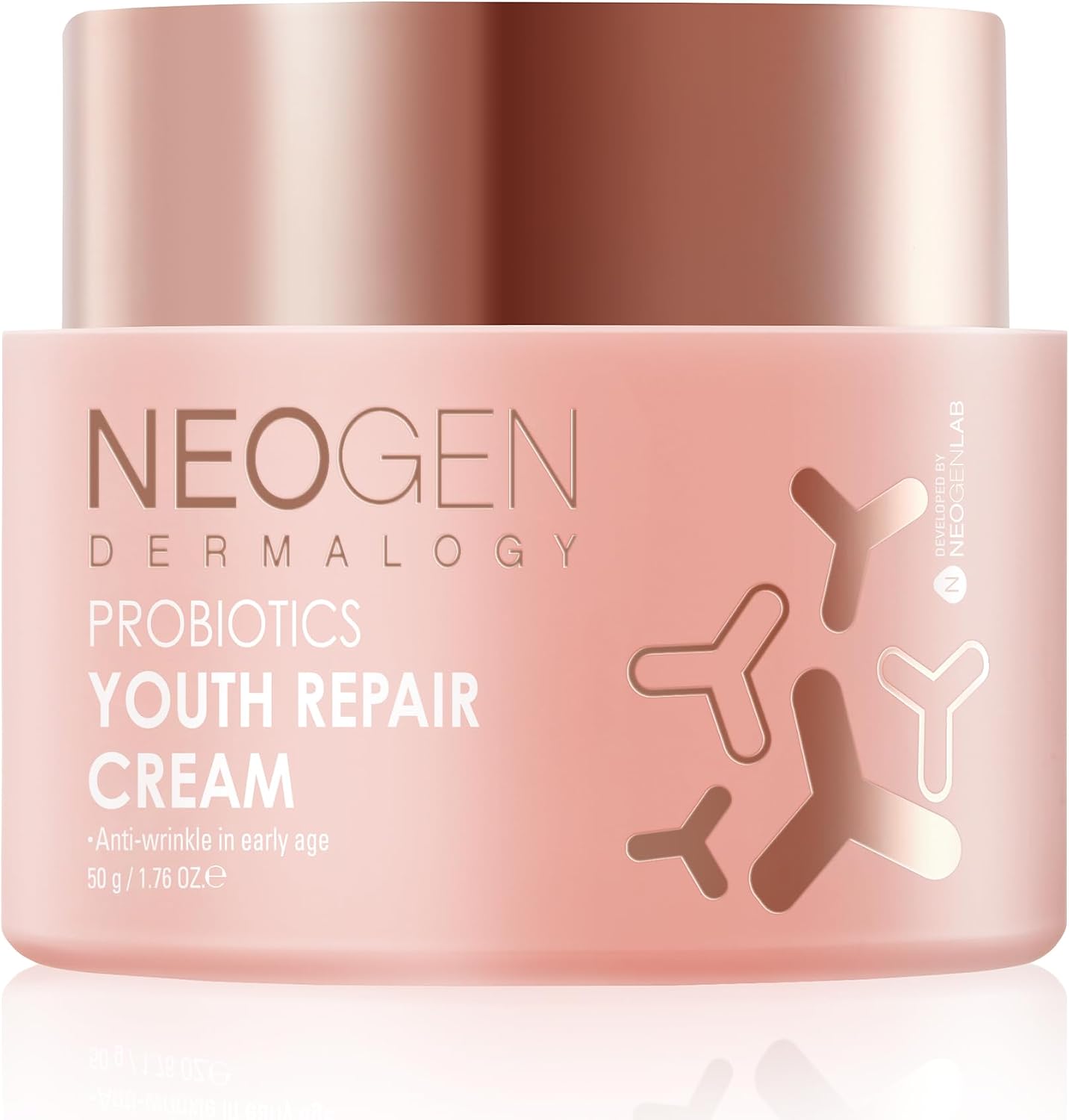 Dermalogy by Neogenlab Probiotics Youth Repair Cream pink jar front view anti aging moisturizer