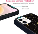 Onemiliayears Black Cute Cat iPhone 12 Cover corner drop protection