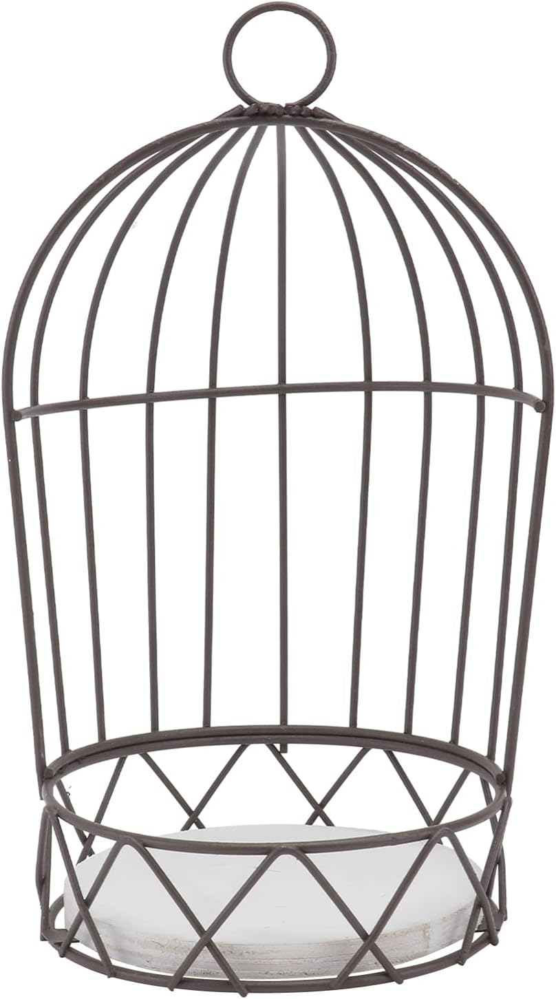 VALICLUD iron bird cage candle holder front view