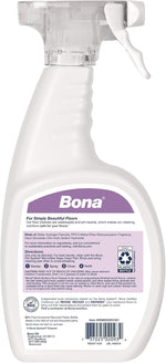 Usage of Bona pet spray on hardwood flooring for dog mess cleanup