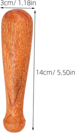 NAMOARLY ergonomic spice pestle set close up on natural wood grain