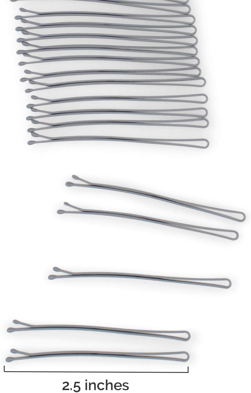 Heliums 2.5 inch extra long gray hair pins close up