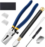 Ihreesy glass cutter tool kit front view showing all 10 pieces