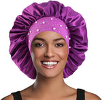 Folded satin bonnet showing inner texture and fabric quality