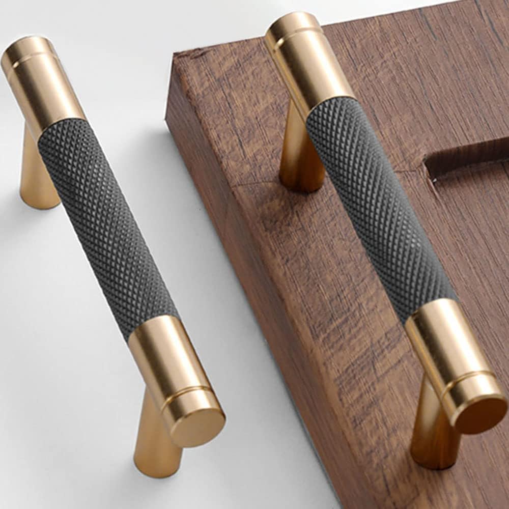12 Pack 3 Inch 76 mm Black Knurled Cabinet Handles Cabinet Pulls Aluminum Handles Knurled Drawer Pulls Oxidation Finish with Diamond Pattern 4" Length (3" Hole Center) - Image 11