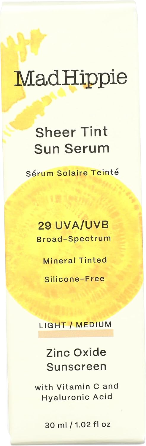 Mad Hippie Sheer Tint (Medium/Dark) SPF 29+ Sun Serum, Vitamin C & Hyaluronic Acid, Zinc Oxide Sunscreen, Reef-Safe, 1.02 Oz - Image 9
