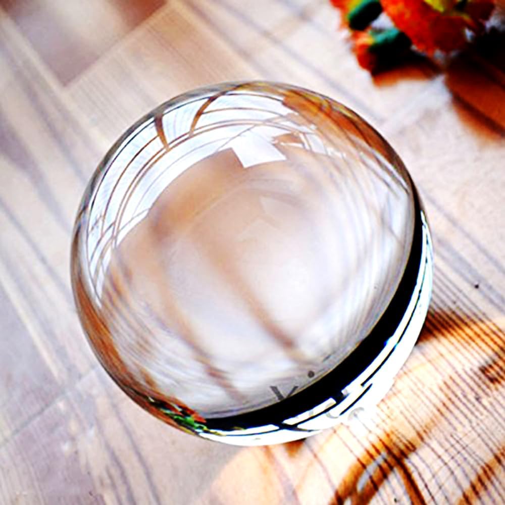 Dawson Juggling clear acrylic contact ball front view on a white background showcasing premium crystal clarity.