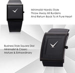 Sibosun business casual square wrist watch dial close up detail