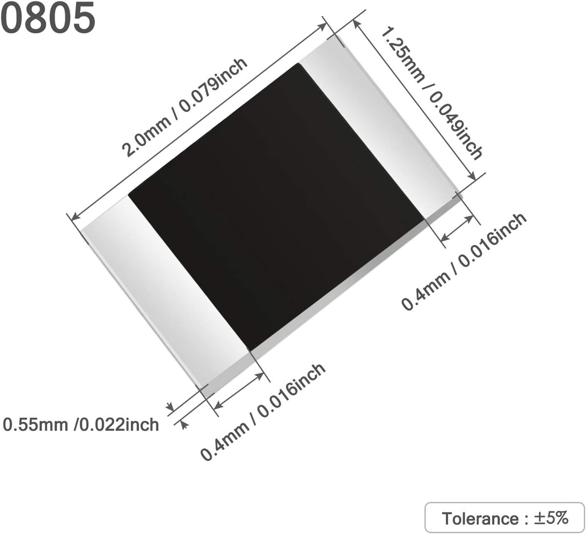 Chanzon surface mount chip resistor kit interior value label chart.